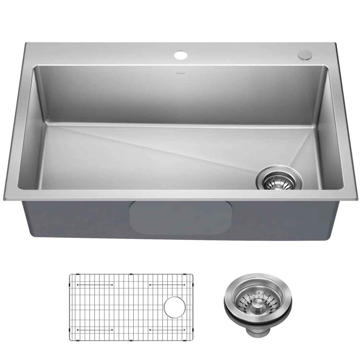 New 33” Topmount Single Bowl Stainless Steel Kitchen Sink Drop-In / Top Mount Sinks|Single Bowl Sinks