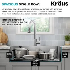 New 33” Topmount Single Bowl Stainless Steel Kitchen Sink Drop-In / Top Mount Sinks|Single Bowl Sinks