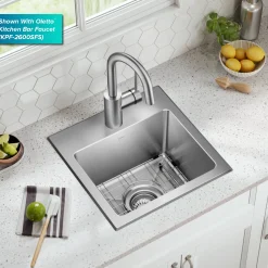Best 15” Topmount Single Bowl Stainless Steel Kitchen Bar Sink Sinks For Tight Spaces|Bar / Prep Sinks