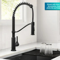 Clearance Torak Single Handle Pull Down Kitchen Faucet in Matte Black Single Hole