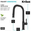 Discount Torak Single Handle Pull Down Kitchen Faucet in Matte Black Single Hole