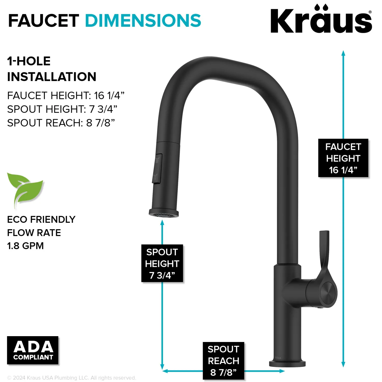 Discount Torak Single Handle Pull Down Kitchen Faucet in Matte Black Single Hole