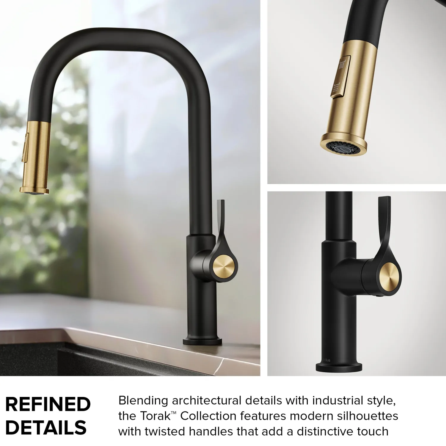 Discount Torak Single Handle Pull Down Kitchen Faucet in Matte Black Single Hole