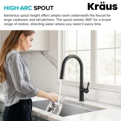 Online Torak Single Handle Pull Down Kitchen Faucet in Spot-Free Stainless Single Hole
