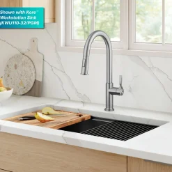 Online Torak Single Handle Pull Down Kitchen Faucet in Spot-Free Stainless Single Hole