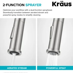 Online Torak Single Handle Pull Down Kitchen Faucet in Spot-Free Stainless Single Hole