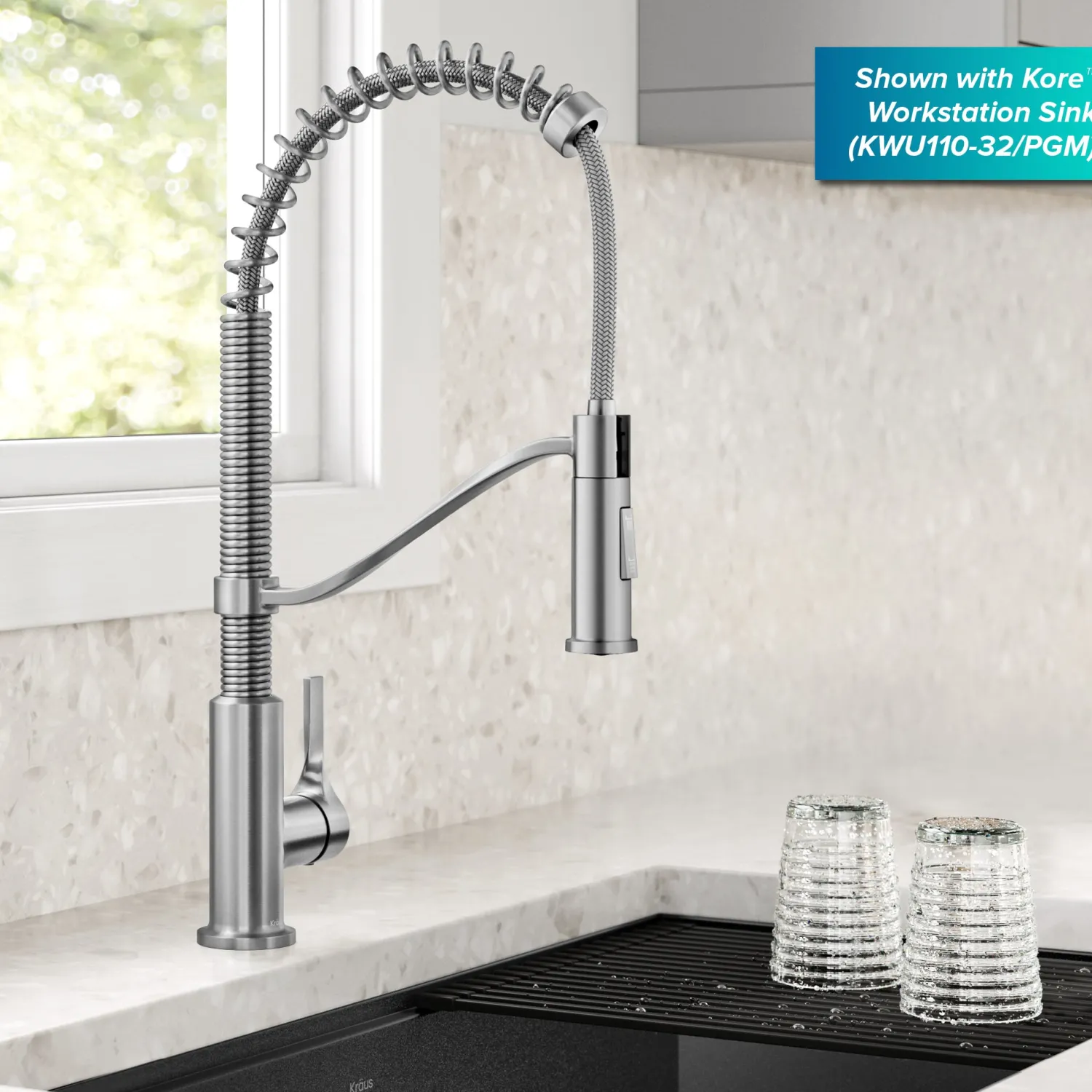 New Torak Single Handle Pull Down Kitchen Faucet in Spot-Free Stainless Single Hole