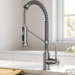 Sale Touchless Pull-Down Single Handle 18-Inch Kitchen Faucet in Spot Free Stainless Steel Touchless, Sensor And Tap Activated Kitchen Faucets|Single Hole