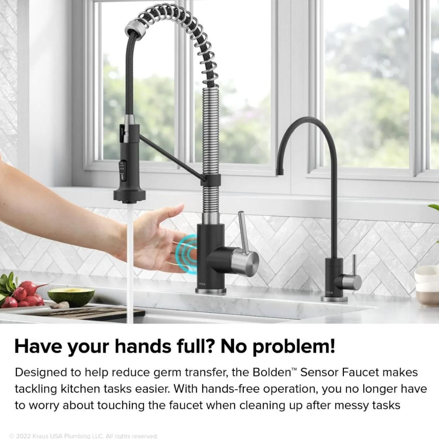 Online Touchless Pull-Down Single Handle 18-Inch Kitchen Faucet in Spot-Free Stainless & Matte Black Touchless, Sensor And Tap Activated Kitchen Faucets|Single Hole