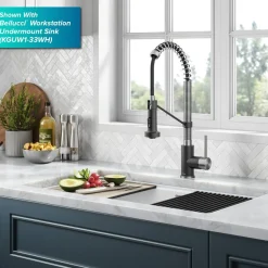 Online Touchless Pull-Down Single Handle 18-Inch Kitchen Faucet in Spot-Free Stainless & Matte Black Touchless, Sensor And Tap Activated Kitchen Faucets|Single Hole