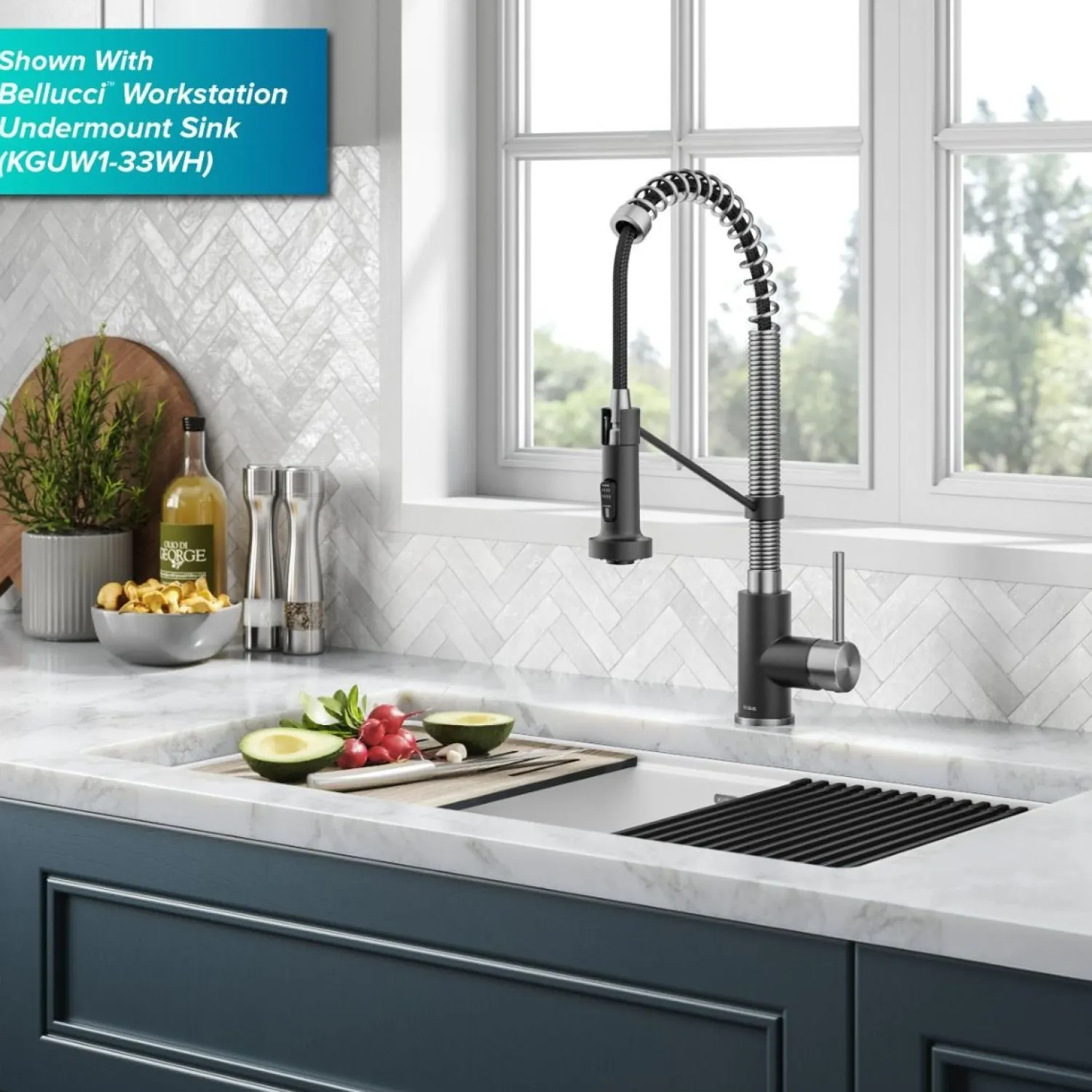 Online Touchless Pull-Down Single Handle 18-Inch Kitchen Faucet in Spot-Free Stainless & Matte Black Touchless, Sensor And Tap Activated Kitchen Faucets|Single Hole