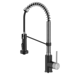 Online Touchless Pull-Down Single Handle 18-Inch Kitchen Faucet in Spot-Free Stainless & Matte Black Touchless, Sensor And Tap Activated Kitchen Faucets|Single Hole