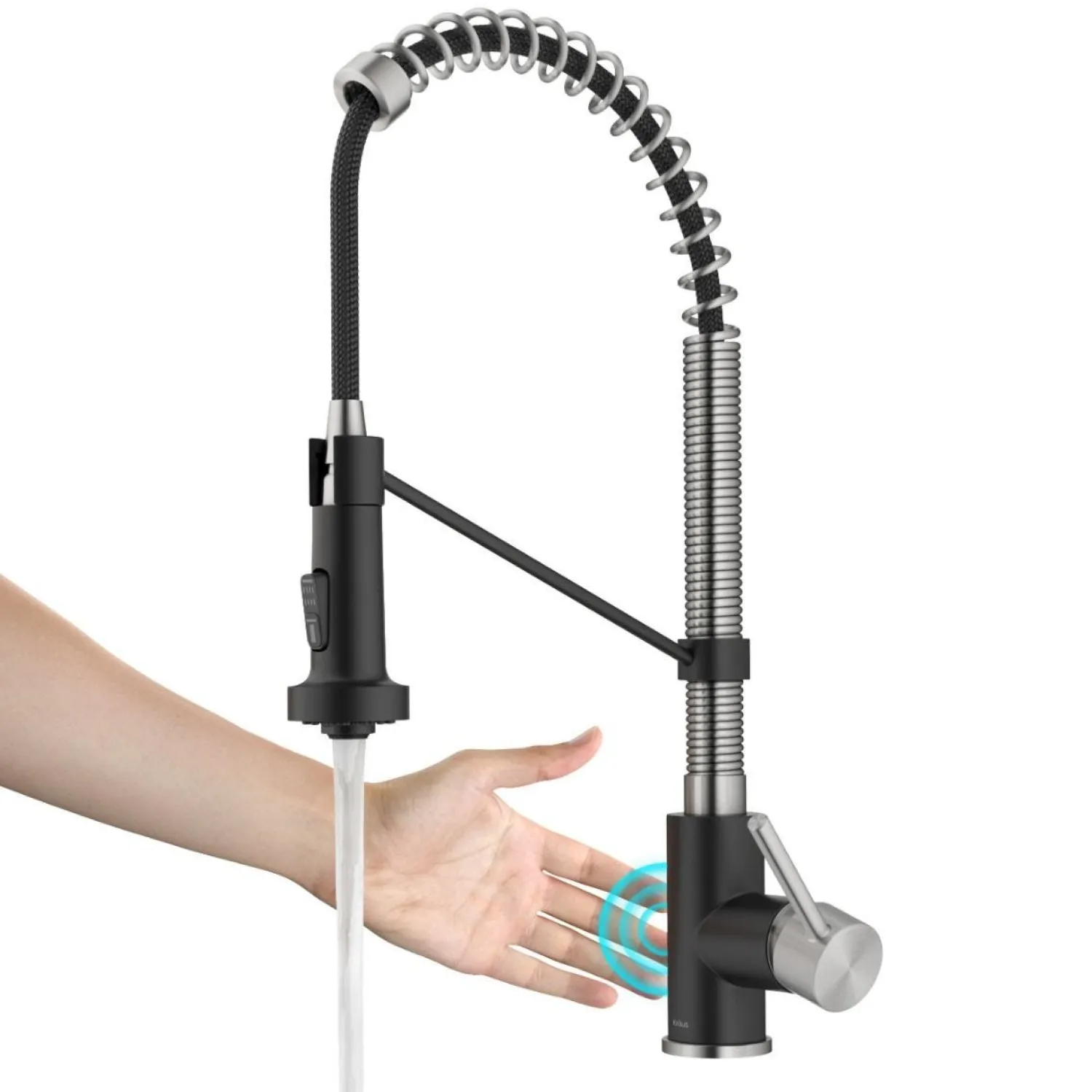Online Touchless Pull-Down Single Handle 18-Inch Kitchen Faucet in Spot-Free Stainless & Matte Black Touchless, Sensor And Tap Activated Kitchen Faucets|Single Hole