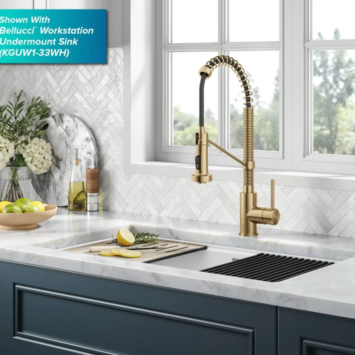 Clearance Touchless Pull-Down Single Handle 18-Inch Kitchen Faucet in Brushed Brass Touchless, Sensor And Tap Activated Kitchen Faucets|Single Hole