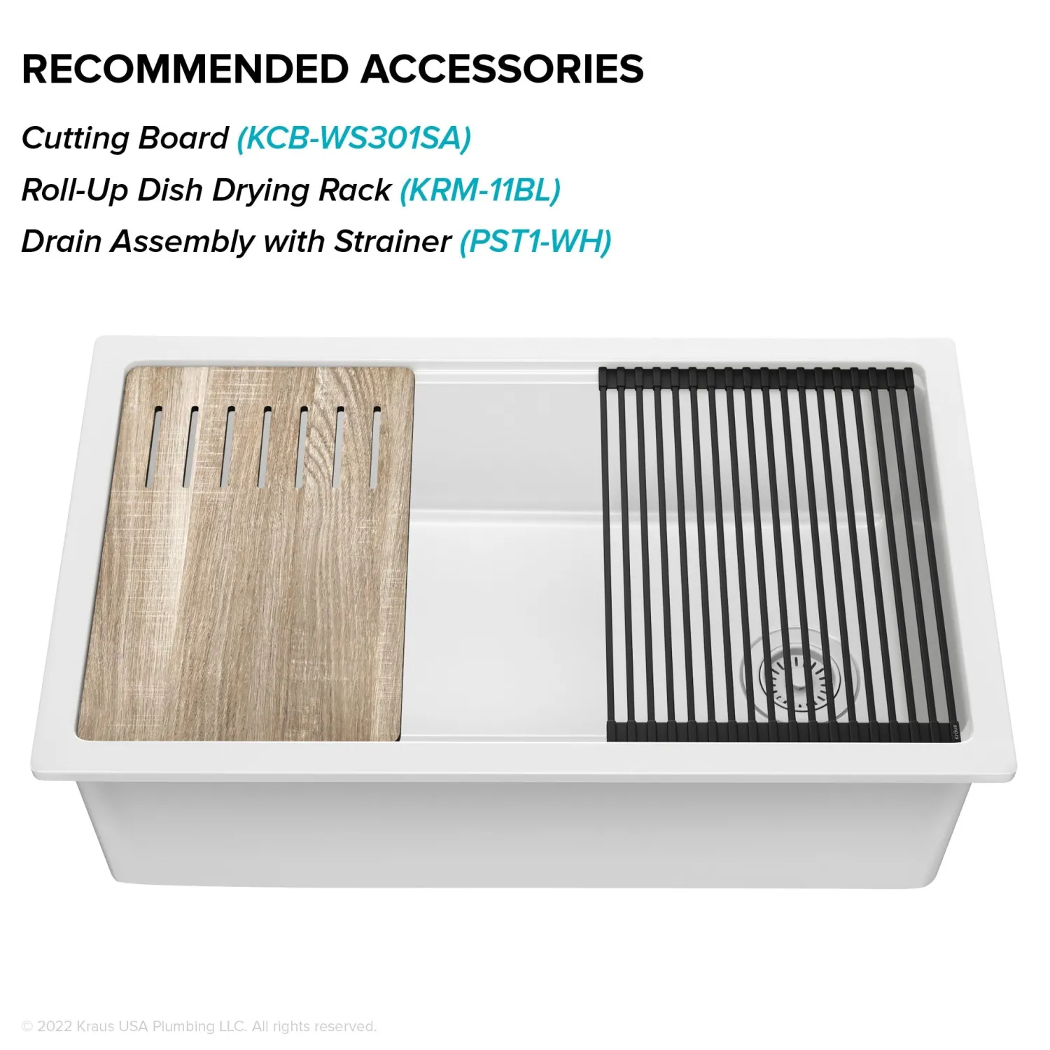 Hot Turino 33" Drop-In or Undermount Fireclay Workstation Kitchen Sink in Gloss White Drop-In / Top Mount Sinks|Single Bowl Sinks