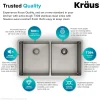 Hot 33" Undermount 50/50 Double Bowl 16 Gauge Stainless Steel Kitchen Sink with NoiseDefend Soundproofing Stainless Steel Sinks|Double Bowl Sinks