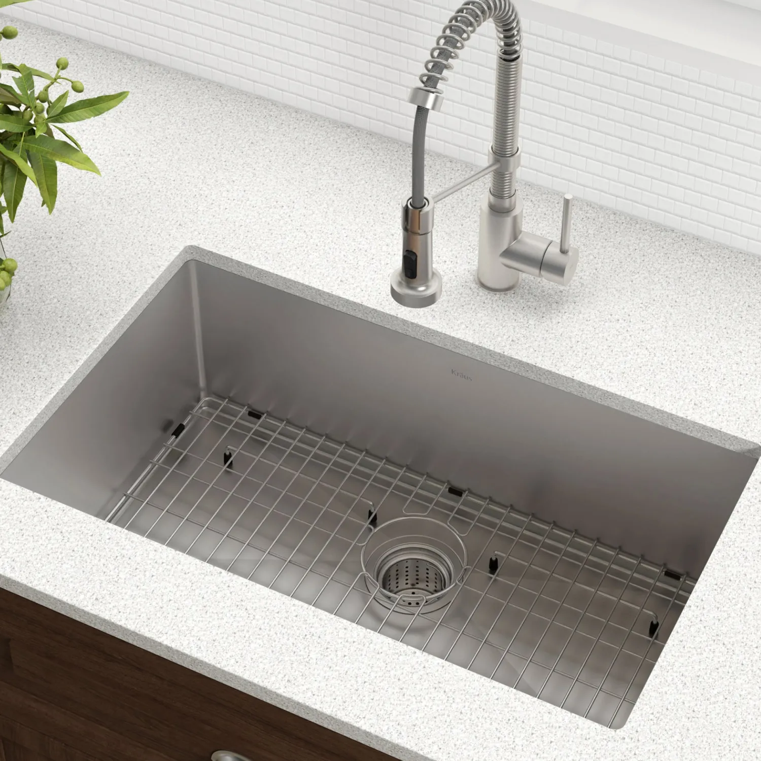 Outlet 30" Undermount 16 Gauge Single Bowl Stainless Steel Small Radius Kitchen Sink Stainless Steel Sinks|Single Bowl Sinks