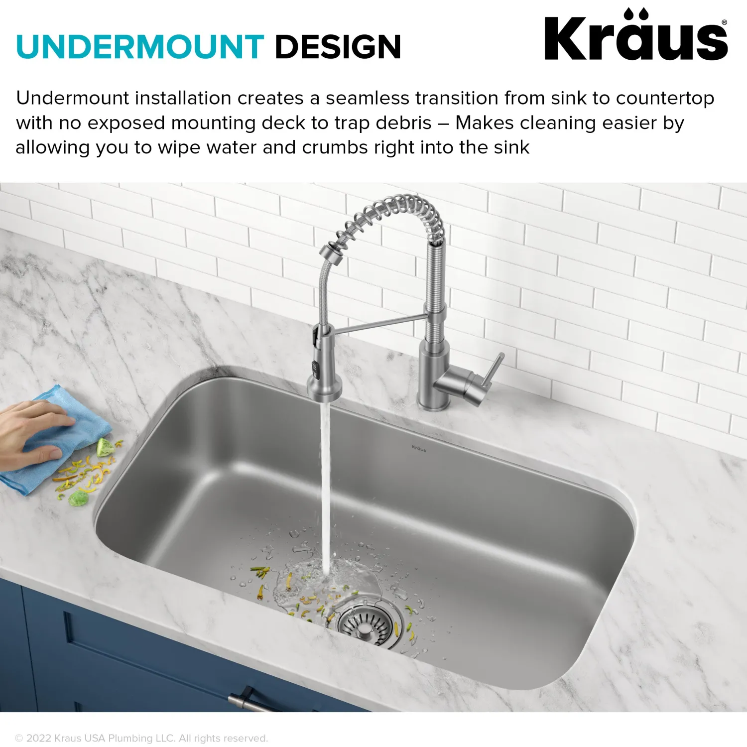Hot 32” Undermount 18 gauge Stainless Steel Single Bowl Kitchen Sink Stainless Steel Sinks|Undermount Sinks