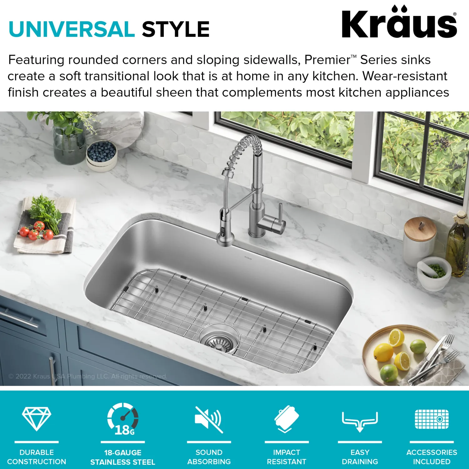 Hot 32” Undermount 18 gauge Stainless Steel Single Bowl Kitchen Sink Stainless Steel Sinks|Undermount Sinks