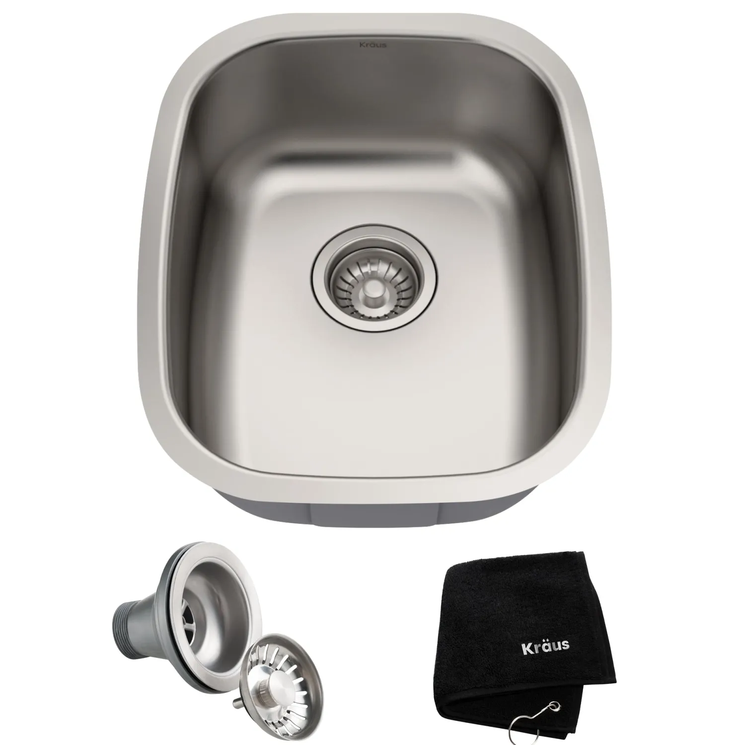 Outlet 15" Undermount Prep Sink with Rear Drain Bar / Prep Sinks
