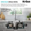 Clearance 25” Undermount Single Bowl Side-Drain Stainless Kitchen Sink Stainless Steel Sinks|Undermount Sinks