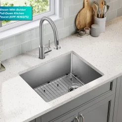 Clearance 25” Undermount Single Bowl Side-Drain Stainless Kitchen Sink Stainless Steel Sinks|Undermount Sinks