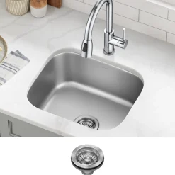 Sale 20" Undermount Single Bowl Stainless Steel Kitchen Sink Sinks For Tight Spaces|Bar / Prep Sinks