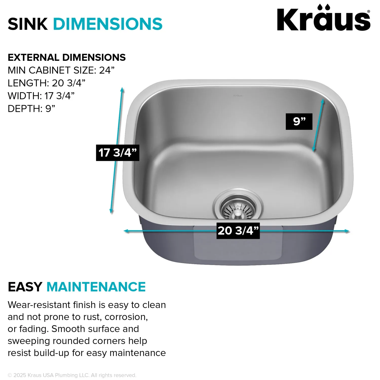 Sale 20" Undermount Single Bowl Stainless Steel Kitchen Sink Sinks For Tight Spaces|Bar / Prep Sinks