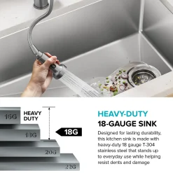 Outlet 15” Undermount Single Bowl Stainless Steel Kitchen Bar Sink Sinks For Tight Spaces|Bar / Prep Sinks