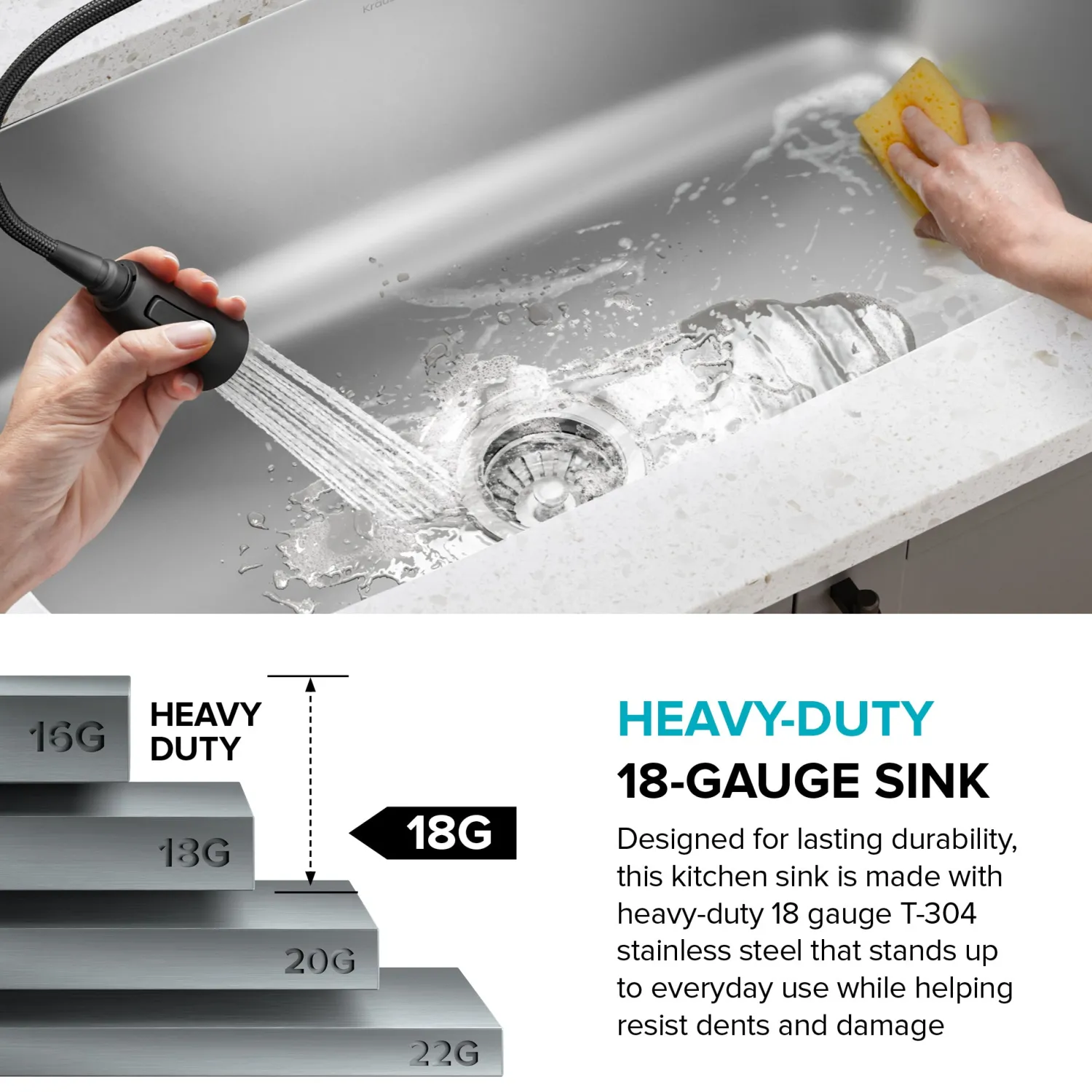 Online 23" Undermount Single Bowl Stainless Steel Kitchen Sink Stainless Steel Sinks|Single Bowl Sinks