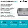 Discount 31" Undermount Single Bowl Stainless Steel Kitchen Sink Stainless Steel Sinks|Undermount Sinks
