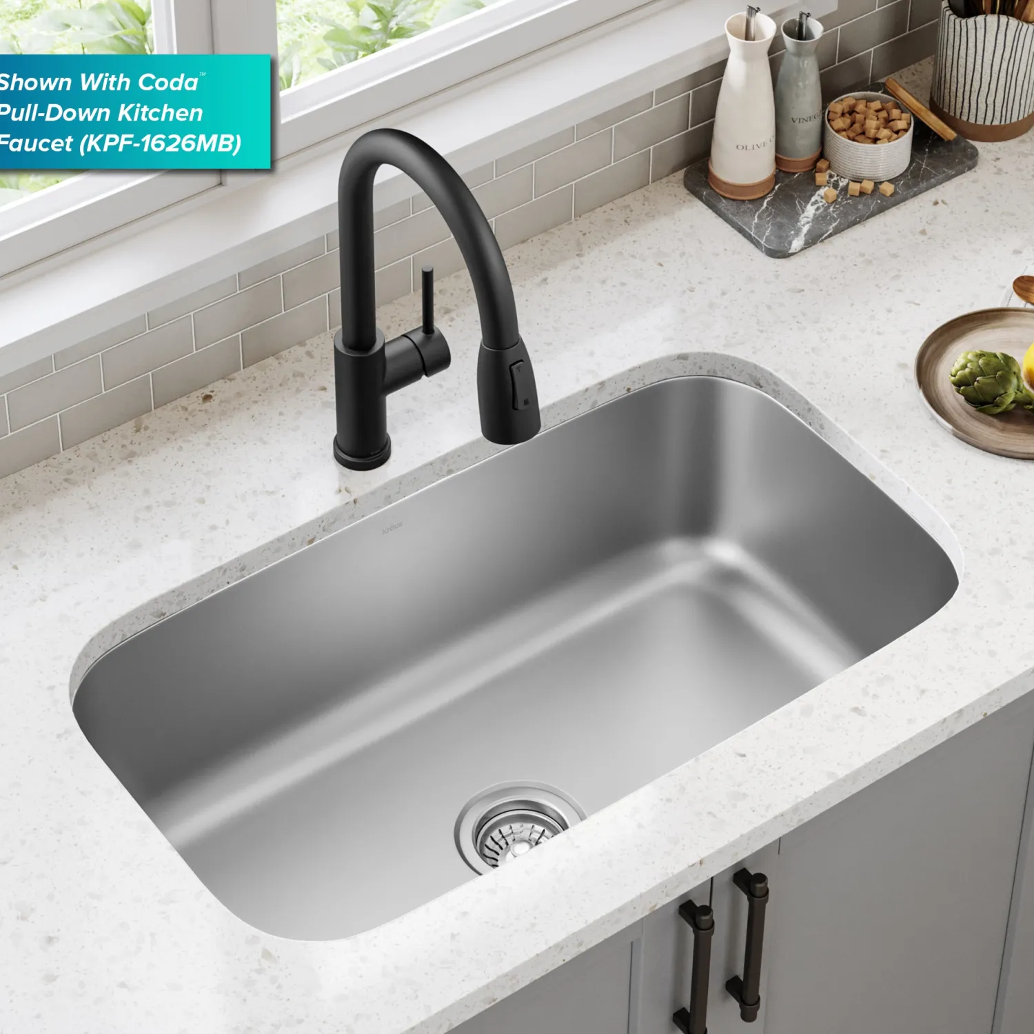 Discount 31" Undermount Single Bowl Stainless Steel Kitchen Sink Stainless Steel Sinks|Undermount Sinks