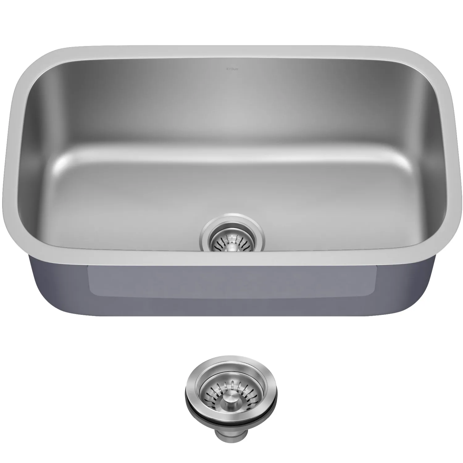 Discount 31" Undermount Single Bowl Stainless Steel Kitchen Sink Stainless Steel Sinks|Undermount Sinks
