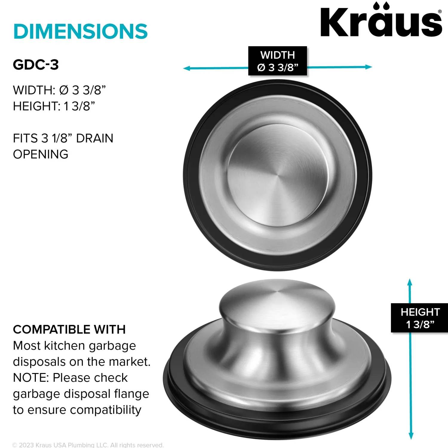 New Universal Kitchen Sink Stopper for Garbage Disposals Sink Drains, Disposer Flanges & Air Gaps|Garbage Disposals & Parts