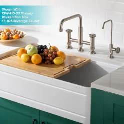 Clearance Urbix Bridge Kitchen Faucet with Side Sprayer in Spot Free Stainless Steel Bridge Faucets