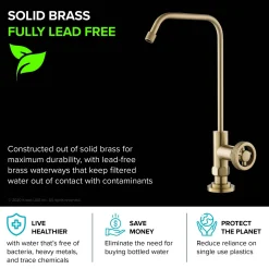 Online Urbix Drinking Water Dispenser Kitchen Faucet in Brushed Gold Single Hole|Water Filter Faucets