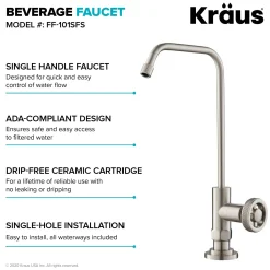 Sale Urbix Drinking Water Dispenser Kitchen Faucet in Spot Free Stainless Steel Single Hole|Water Filter Faucets