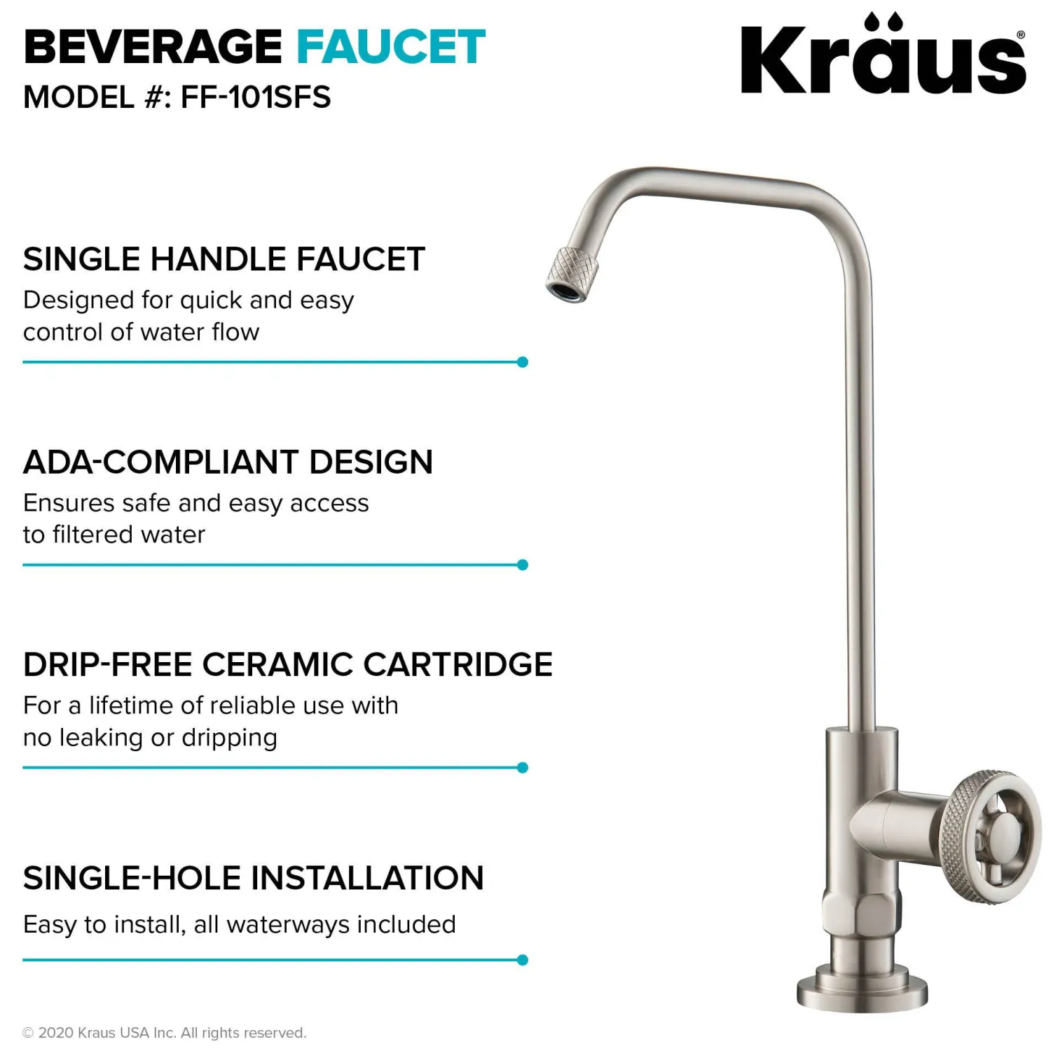 Sale Urbix Drinking Water Dispenser Kitchen Faucet in Spot Free Stainless Steel Single Hole|Water Filter Faucets