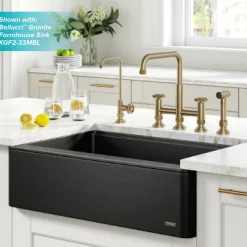Discount Urbix Industrial Bridge Kitchen Faucet & Water Filter Faucet in Brushed Gold Water Filter Faucets|Bridge Faucets