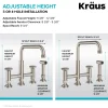 Best Urbix Industrial Bridge Kitchen Faucet & Water Filter Faucet in Matte Black/Red Water Filter Faucets|Bridge Faucets