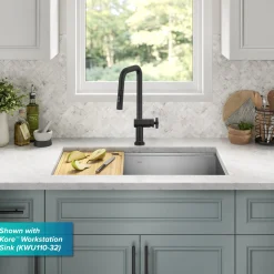 Best Urbix Industrial Pull-Down Single Handle Kitchen Faucet in Matte Black Single Hole