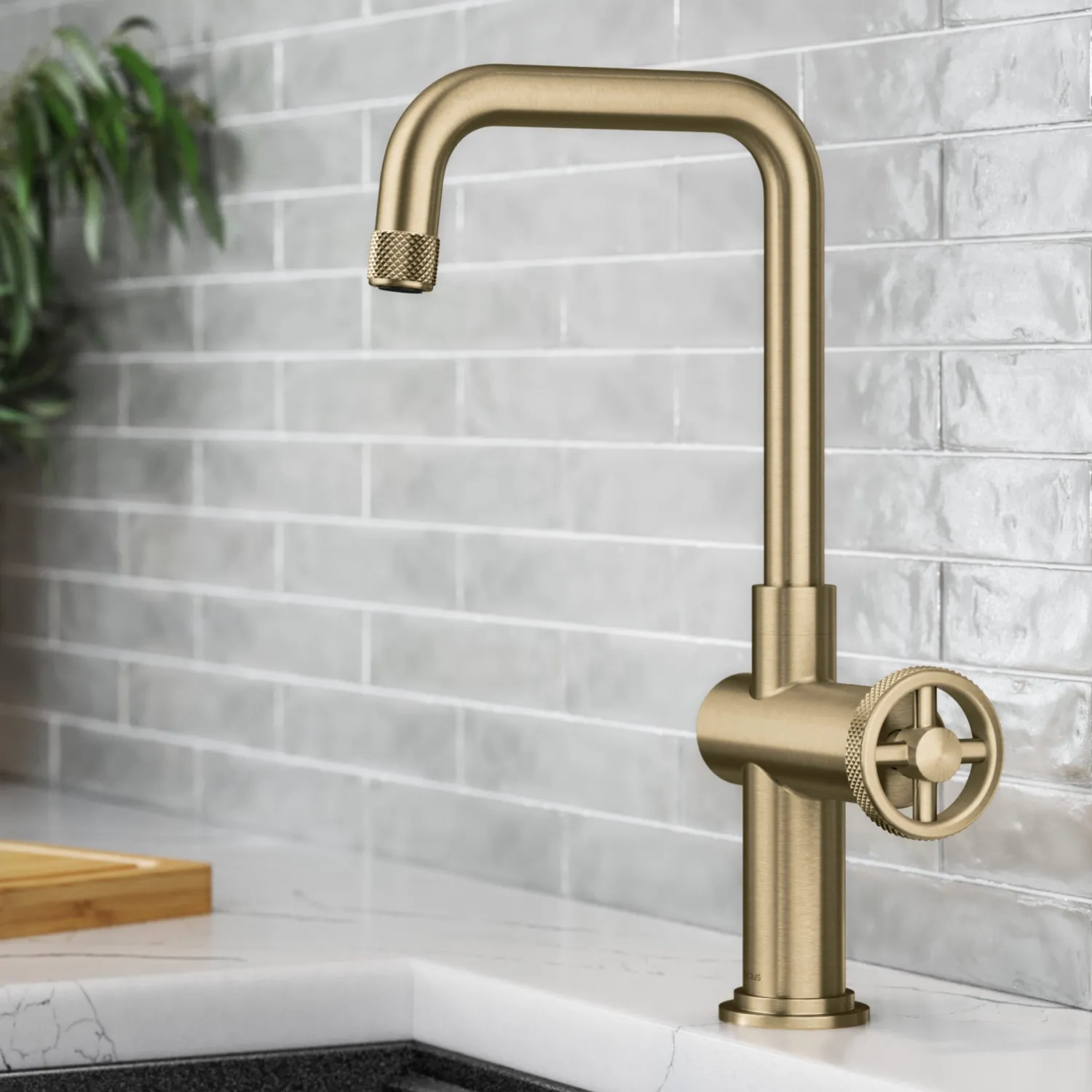 Outlet Urbix Industrial Single Handle Kitchen Bar Faucet in Brushed Gold Single Hole|Bar Faucets