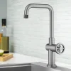 Discount Urbix Industrial Single Handle Kitchen Bar Faucet in Stainless Single Hole|Bar Faucets