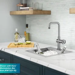 Discount Urbix Industrial Single Handle Kitchen Bar Faucet in Stainless Single Hole|Bar Faucets
