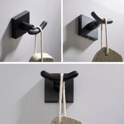 Online Ventus Bathroom Robe and Towel Double Hook Toilet Paper Holders|Robe Hooks
