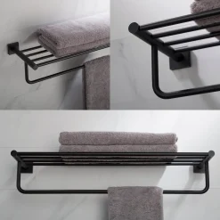 New Ventus Bathroom Shelf with Towel Bar Shelves|Towel Bars