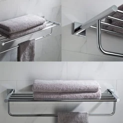 New Ventus Bathroom Shelf with Towel Bar Shelves|Towel Bars