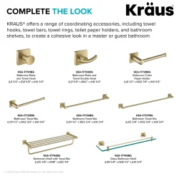 Best Ventus Bathroom Shelf with Towel Bar, Brushed Gold Finish Towel Rings|Towel Bars
