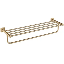 Best Ventus Bathroom Shelf with Towel Bar, Brushed Gold Finish Towel Rings|Towel Bars