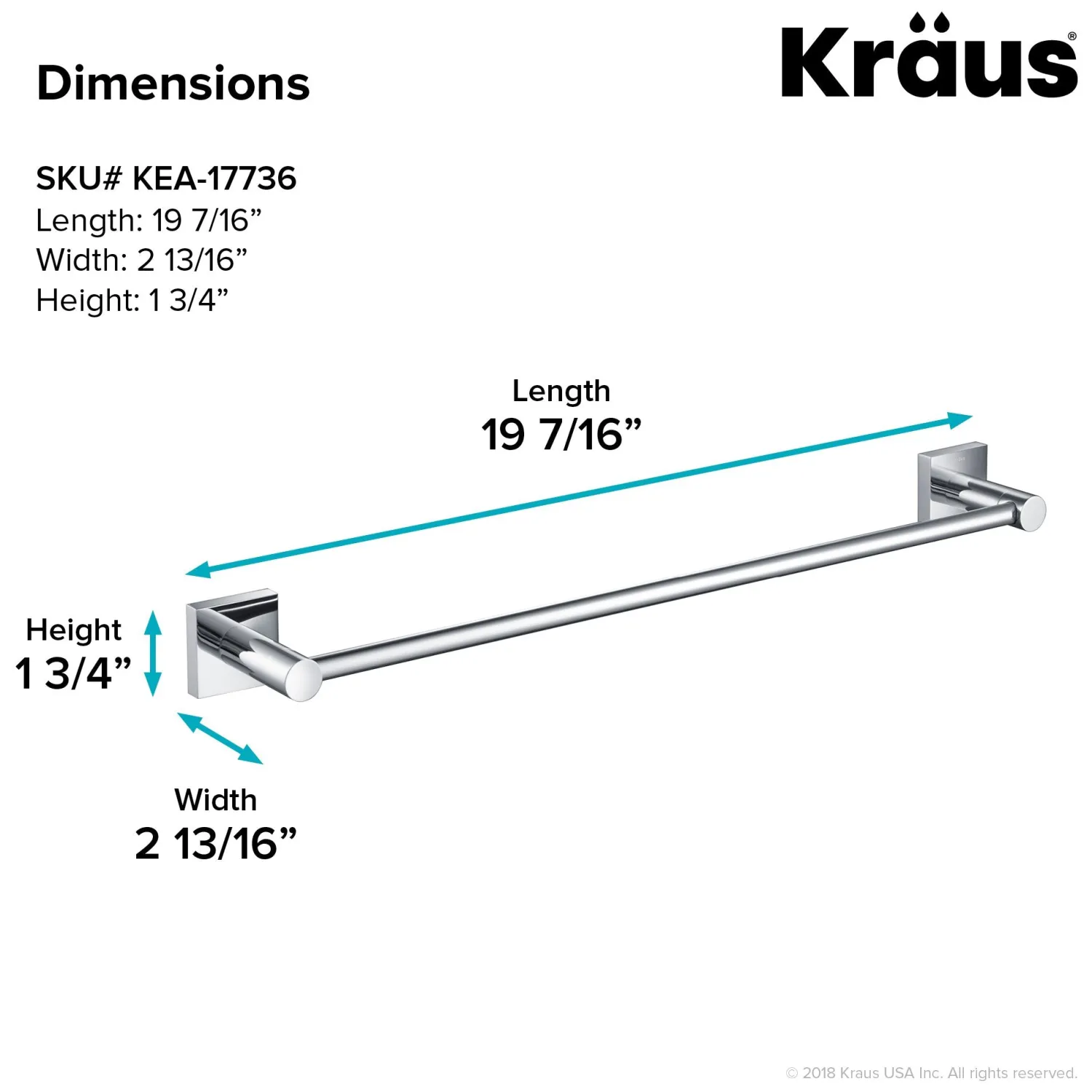 Discount Ventus Wall Mount Bathroom Towel Bar Towel Bars